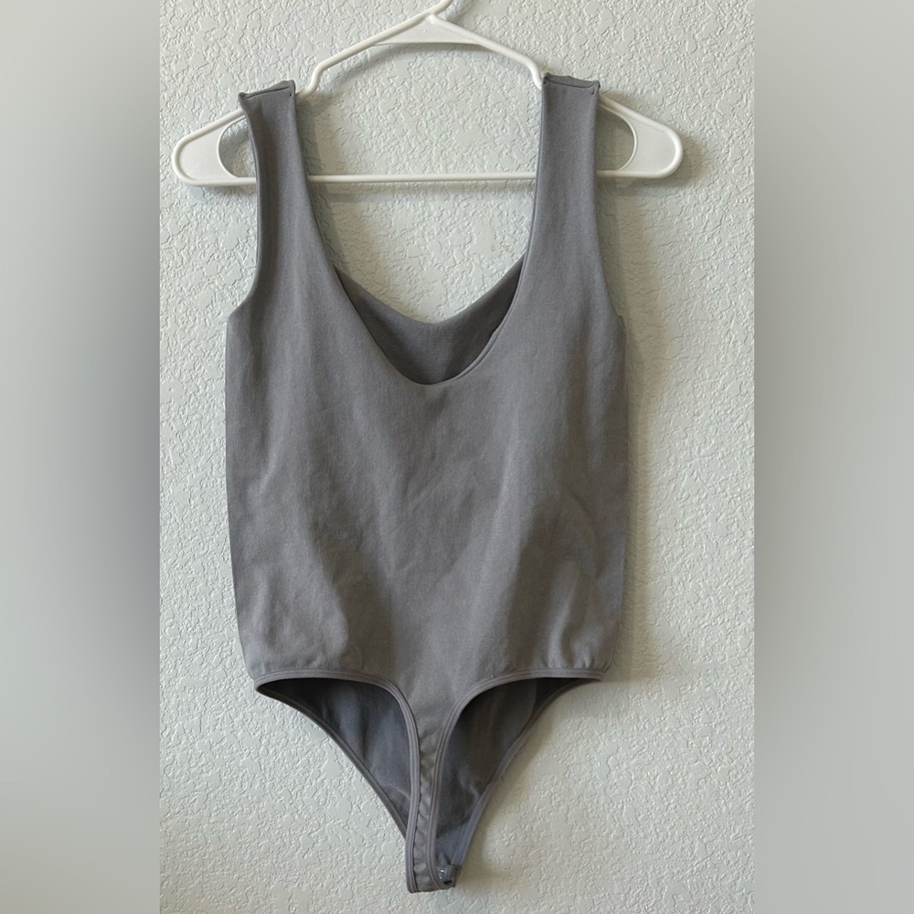 Free People Gray Bodysuit size M